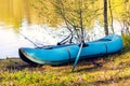 Rubber Boat On The Shore Royalty Free Stock Photo