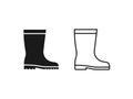 Rubber boot icon. Vector illustration. Gumboot symbol. Flat design