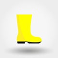 Rubber boot. Icon. Vector. Flat.