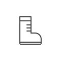 Rubber boot outline icon