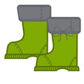 Rubber boots for farming or gardening, wellingtons for bad weather