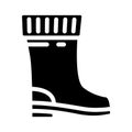rubber boots glyph icon vector illustration