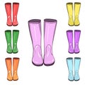 Rubber boots, gumboots. Protect from water and mucky terrain Royalty Free Stock Photo