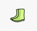 Rubber boots, gumboots, watertight shoes, colored graphic design