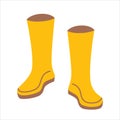 Rubber boots icon, vector illustration of waterproof gumboots, pair of shoes for rainy weather, gardening and farming Royalty Free Stock Photo