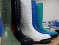 Rubber boots in several colors