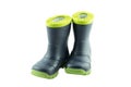 Rubber boots on white backround