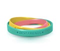 Friendship Day. Rubber bracelets for friend band