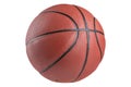 Rubber brown classic basketball ball on a white background Royalty Free Stock Photo
