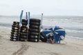 Rubber buoy for rent on the beach side