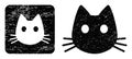 Rubber Cat Head Hole Stamp