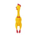 Rubber Chicken Toy for Dog Cartoon Style Vector Illustration on White Background Royalty Free Stock Photo