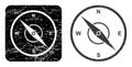 Rubber Compass Stencil Stamp Seal Royalty Free Stock Photo