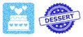 Rubber Dessert Seal and Recursion Marriage Cake Icon Composition