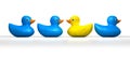 Rubber Duck Against The Flow Royalty Free Stock Photo