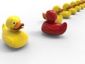 Rubber duck against the flow concept