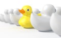 Rubber Duck Against The Flow Royalty Free Stock Photo