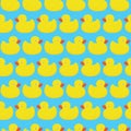 Rubber duck blue pattern Royalty Free Stock Photo