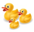 Rubber duck family Royalty Free Stock Photo