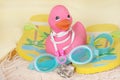 Rubber Duck with Flip Flops & Goggles
