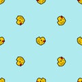 Rubber duck isometric pattern seamless. background of kids fabric