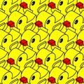 Rubber duck isometric pattern seamless. background of kids fabric