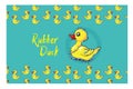 Rubber duck pattern with lots of yellow funny ducks