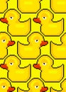 Rubber duck pixel art pattern seamless. 8 bit toy background. pixelated texture