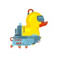 Rubber duck robot. cyber duck toy of future