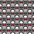 Rubber duck skeleton pattern seamless. Bone toy background. Vector texture