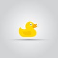 Rubber duck toy isolated vector colored icon Royalty Free Stock Photo