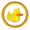 Rubber duck vector icon Royalty Free Stock Photo