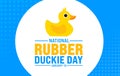 Rubber Duckie Day background design template use to background, banner, placard, card, book cover,