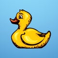 Rubber Ducking. Vector drawing Royalty Free Stock Photo