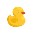 Rubber duckling for a bath. Toy yellow duck. Royalty Free Stock Photo