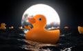 Rubber Ducks and Moon On Water