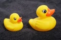 Rubber ducky and towel Royalty Free Stock Photo