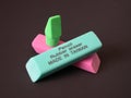 Rubber Erasers - Made in Taiwan Royalty Free Stock Photo