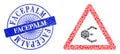Rubber Facepalm Badge and Triangle Nanobot Warning Mosaic