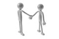 Rubber Figures Shaking Hands Royalty Free Stock Photo