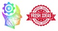 Rubber Fresh Ideas Stamp Seal and Bright Net Human Intellect Gear