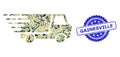 Rubber Gainesville Stamp and Military Camouflage Composition of Quick Delivery