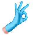 Rubber glove ok Royalty Free Stock Photo