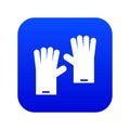 Rubber gloves icon digital blue Royalty Free Stock Photo