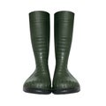 Rubber green boots isolated on a white