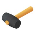 Rubber hammer icon, isometric style Royalty Free Stock Photo