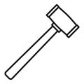 Rubber hammer icon, outline style Royalty Free Stock Photo