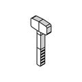 rubber hammer tool isometric icon vector illustration Royalty Free Stock Photo