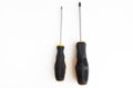 Rubber-handled screwdrivers, insulated on a white background