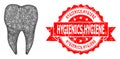 Rubber Hygienics,Hygiene Stamp and Network Dental Tooth Icon